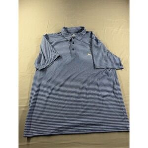 Arctic Cool Polo Mens XL Blue Striped Performance Golf Cooling Stretch Shirt
